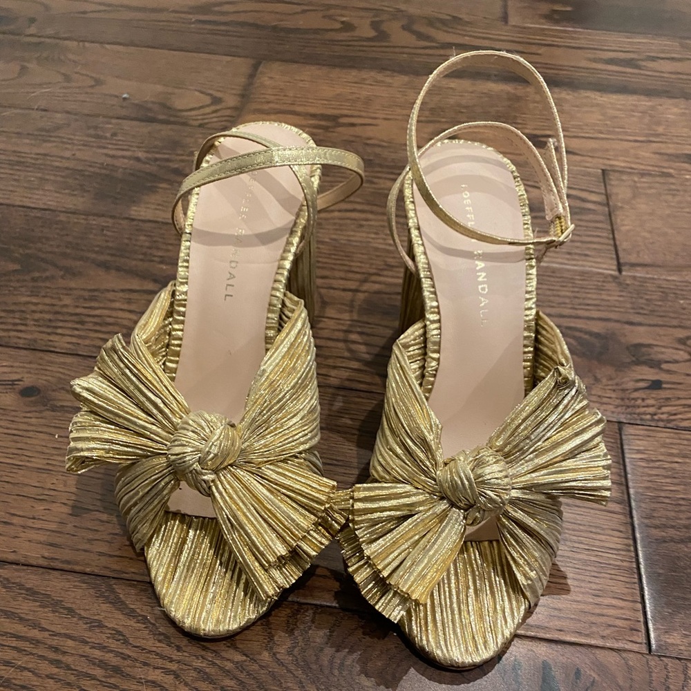 Loeffler Randall Penny Knotted Metallic Mules
